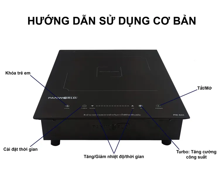 Bếp Điện Từ Đơn Âm PANWORLD PW-866