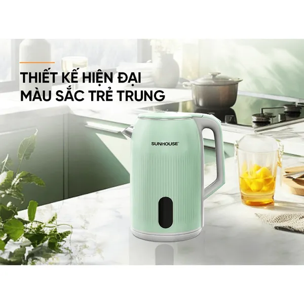 Ấm Đun Siêu Tốc Inox 2 Lớp Sunhouse SHD1364 2.8 Lít