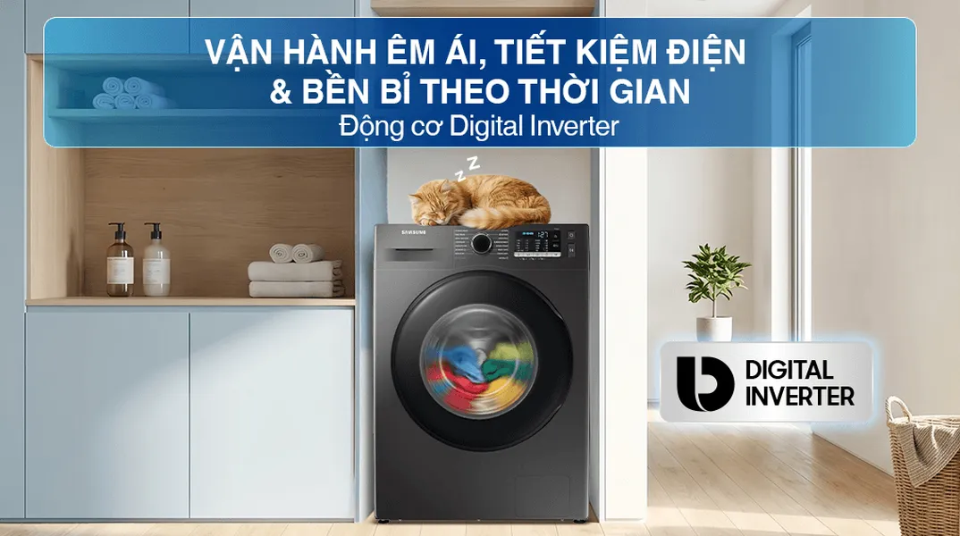 Máy Giặt Sấy Samsung Inverter 10/6 Kg WD10HG4U04BBSV
