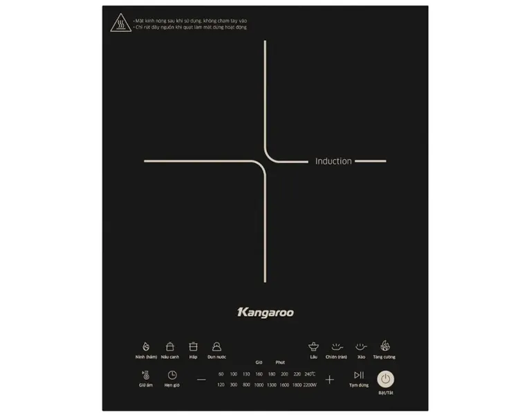 Bếp Điện Từ Đơn Kangaroo KGIC22S2 2200W (Tặng Kèm Nồi)