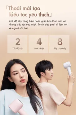 Máy Sấy Tóc Tốc Độ Cao Dreame AHD12A Màu Hồng 2