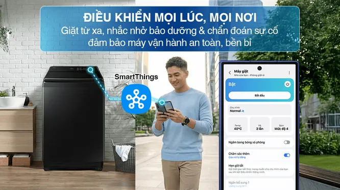 Máy Giặt Samsung Inverter 15 Kg WA80F15B6BSV