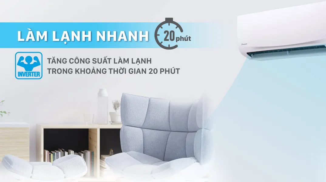 Máy Lạnh Daikin Inverter 1 Hp ATKF25XVMV/ARKF25XVMV