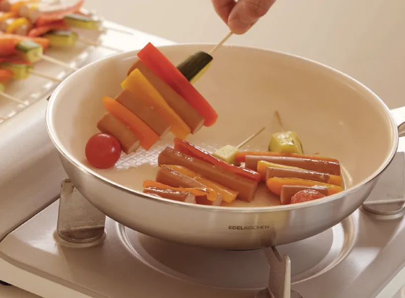 Chảo Inox 3 Lớp Edelkochen Chống Dính Ceramic 28cm EC-128