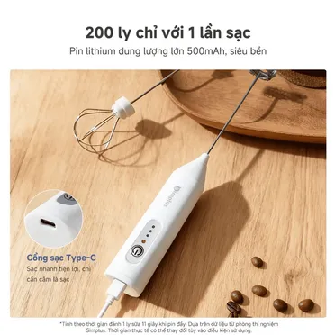 Máy Đánh Trứng Tạo Bọt Sữa Simplus NPQH001WH00 6