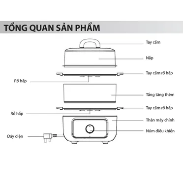 Nồi Hấp Đa Năng Simplehome 25ZG03-Q 2