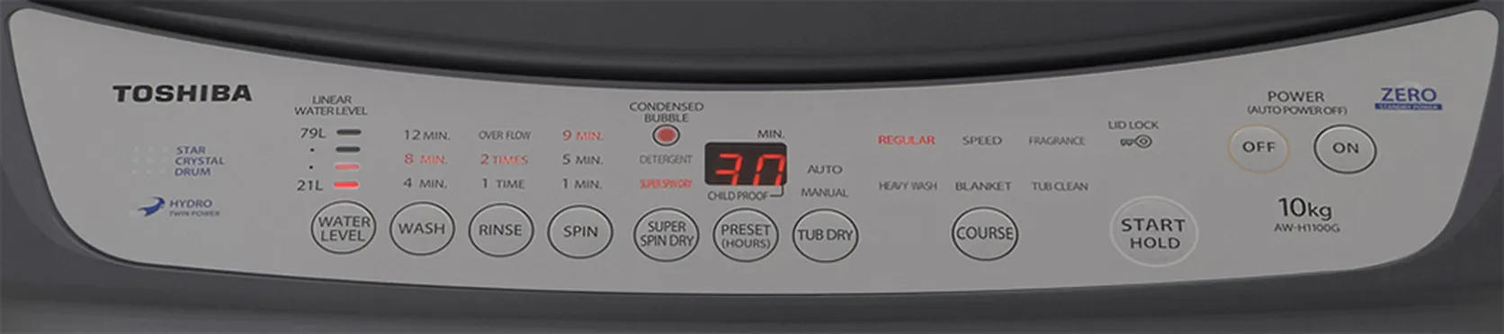 Máy Giặt Toshiba 10 Kg AW-H1100GV (SM) 1