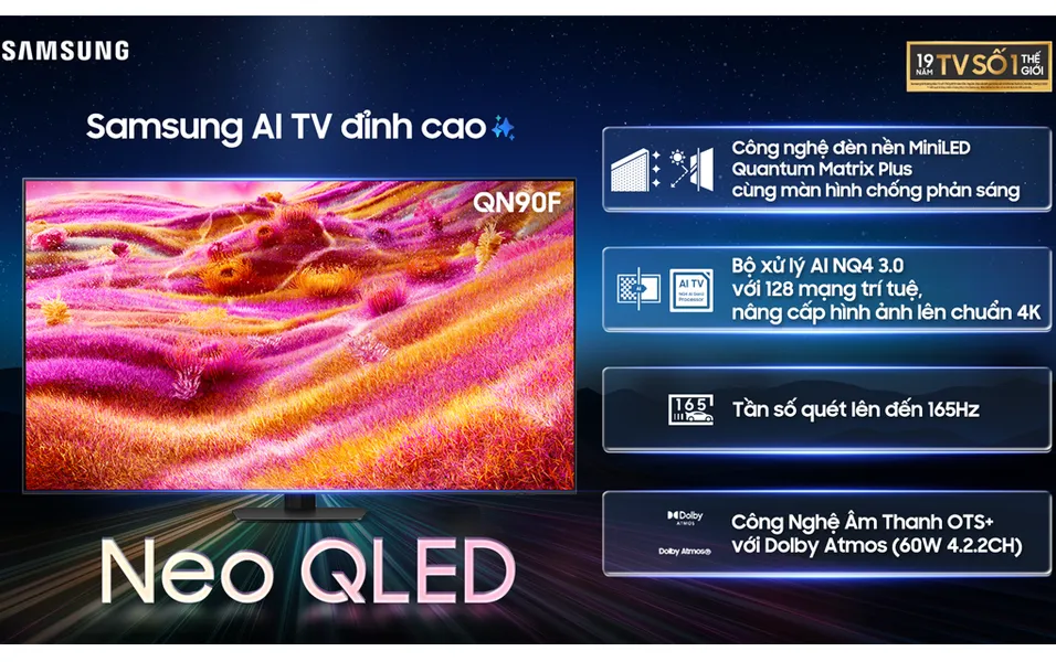 Smart AI Tivi Samsung Mini LED 4K 75 Inch QA75QN90F