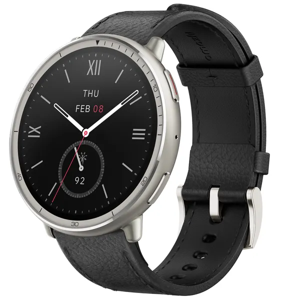 Đồng Hồ Thông Minh Amazfit Active 2 Round Đen dây da