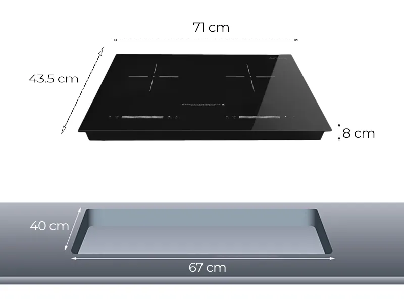 Bếp từ đôi Junger NKD22+ 4400W - Thái Lan
