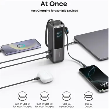 Pin dự phòng Anker 25.000mAh 165W tích hợp cáp rút gọn A1695 3