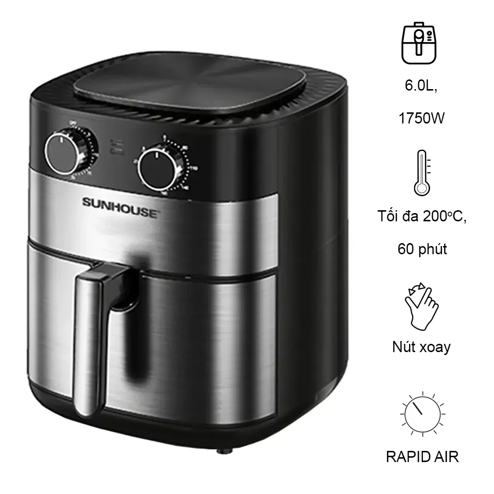 Nồi chi&ecirc;n kh&ocirc;ng dầu MAMA SHD4026 6 l&iacute;t
