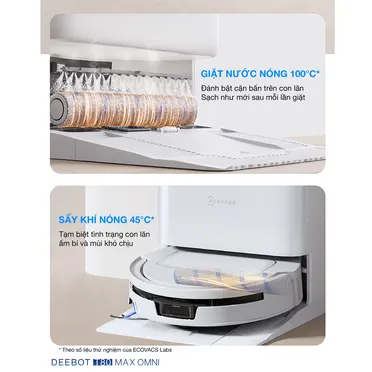 Robot Hút Bụi Lau Nhà Ecovacs T80 Max Omni White 15