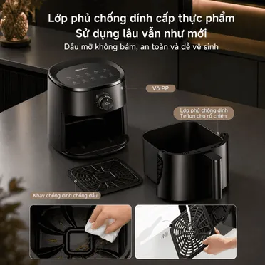 Nồi Chiên Không Dầu Simplus KQZG023BK01-VIP 5 Lít 3
