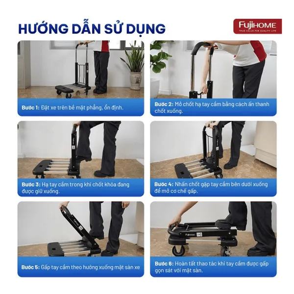 Xe Đẩy Gấp Gọn Đa Năng Fujihome HTM-200