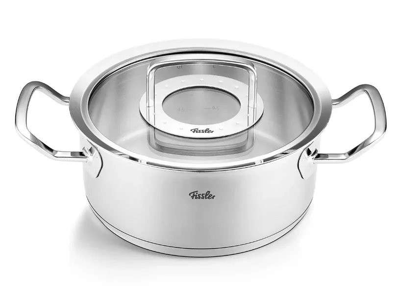Bộ Nồi Fissler Original Profi 5 Món Nắp Kính Có Quánh