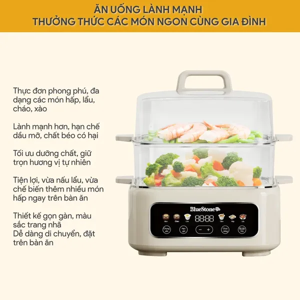 Nồi Hấp Đa Năng BlueStone MPB-7238 17 Lít