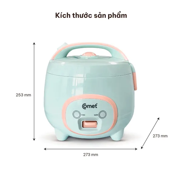 Nồi Cơm Điện Nắp Gài Comet CM8002