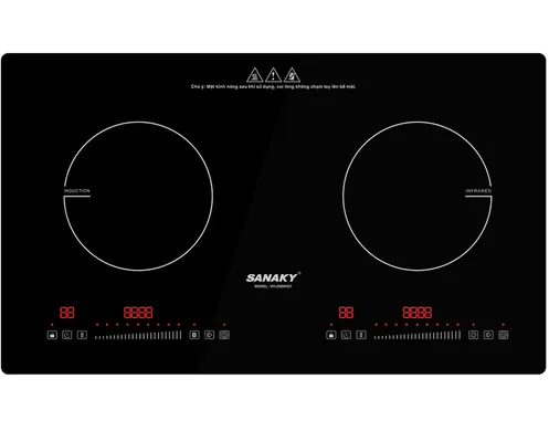 Bếp Đôi Điện Từ Và Hồng Ngoại Sanaky VH-2500HGT