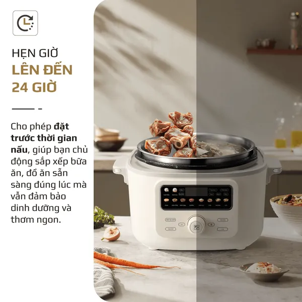 Nồi Áp Suất Điện Đa Năng Olivo PC40 4 Lít
