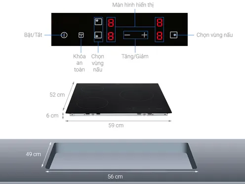 Bếp Từ Âm Electrolux E6203IOK - Châu Âu 3