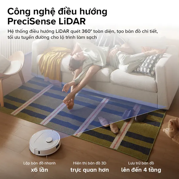 Robot Hút Bụi Lau Nhà Roborock Qrevo C Pro - Trắng