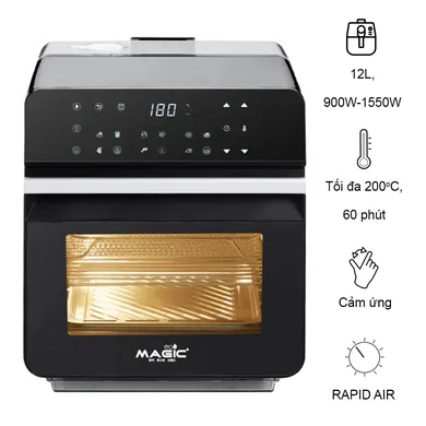 Nồi chiên không dầu kết hợp hấp cao cấp Magic ECO S12