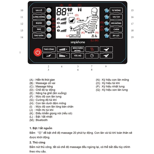 Ghế Massage Simplehome 898-A19