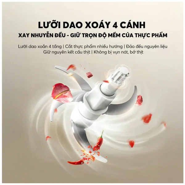 Máy Xay Thịt Bear CH-5H03P36 1.8 Lít