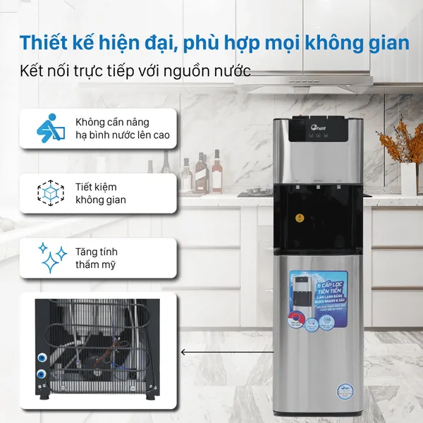 Máy Lọc Nước RO Tích Hợp Làm Nóng Lạnh Cao Cấp FujiE WPD5400C