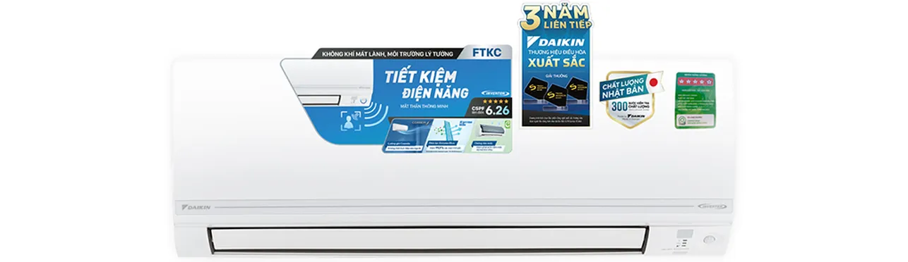 Máy lạnh Daikin Inverter 1.5 Hp FTKC35NVMV/RKC35NVMV
