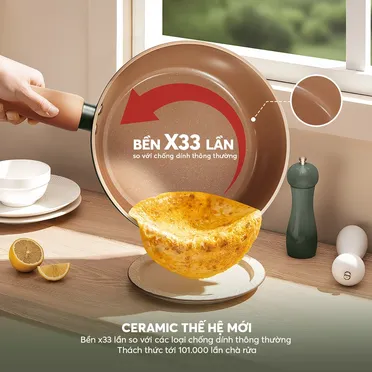 Chảo Chống Dính Ceramic Elmich Harmony EL5986PT26 Size 26cm 11