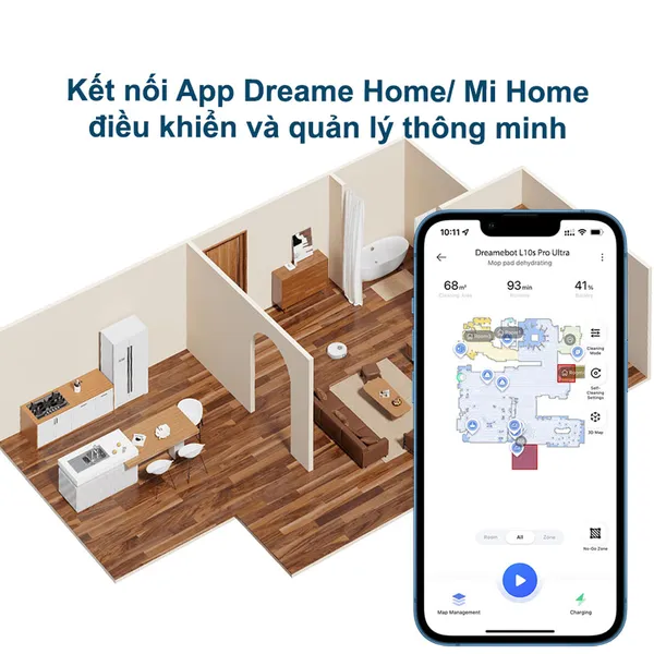 Robot Hút Bụi Lau Nhà Dreame L10s Pro Ultra Heat