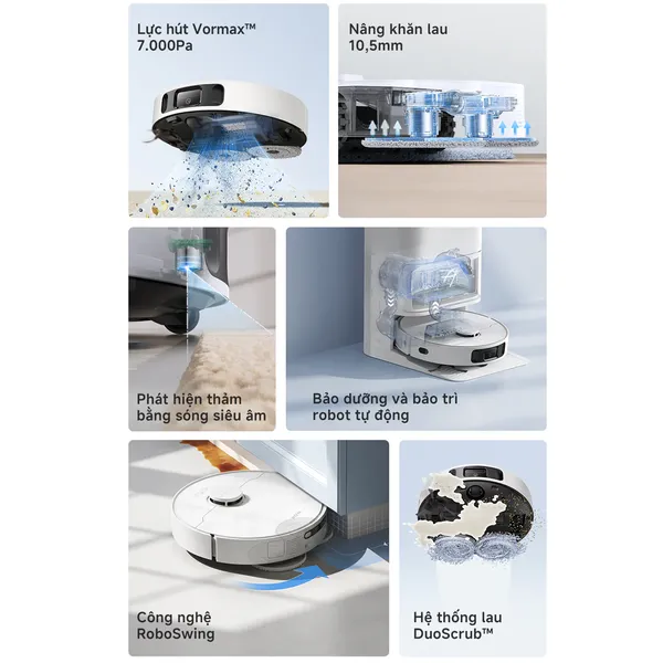 Robot Hút Bụi Lau Nhà Mova E30 Ultra