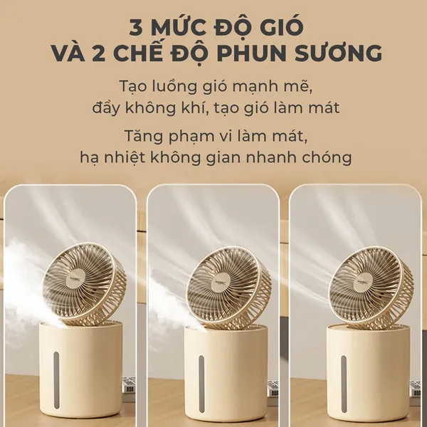 Quạt Sạc Phun Sương Magic A-006