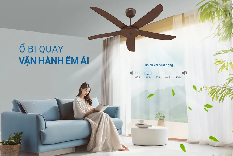 Quạt Trần 5 Cánh Sunhouse Apex APF7665B 50W