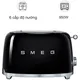 Máy nướng bánh mì Smeg TSF01BLEU, Màu đen