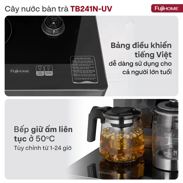 Cây Nước Nóng Lạnh Có Ngăn Khử Khuẩn UV Fujihome TB241N-UV