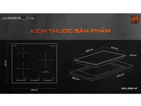 Bếp Điện Từ Ba Junger CEJ-300-IIF - Thái Lan 4
