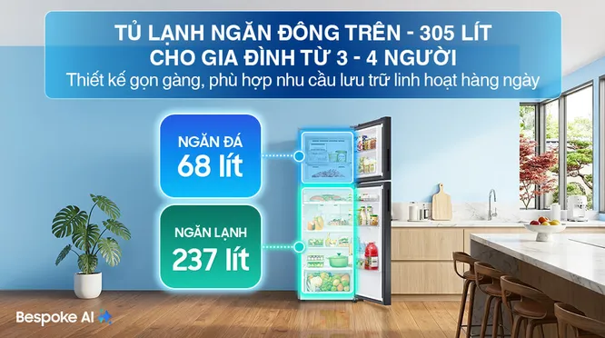Tủ Lạnh Samsung Inverter 305 Lít RT31CB56248ASV