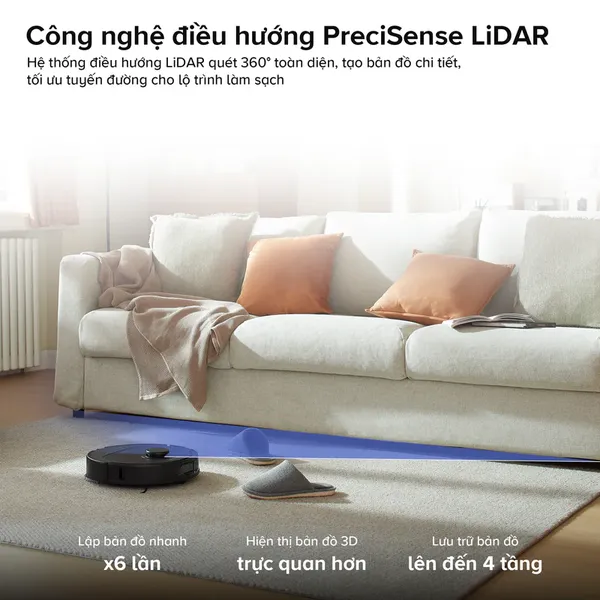 Robot Hút Bụi Roborock Qrevo S Pro Màu Trắng