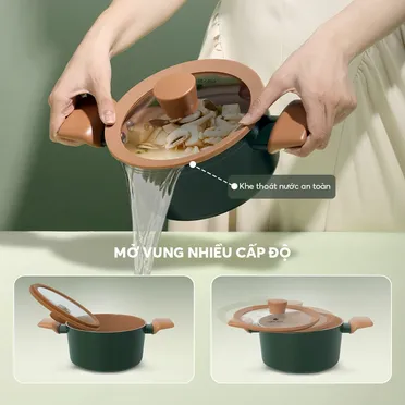 Bộ Nồi Chống Dính Ceramic Elmich Harmony EL5246PT01 Size 18, 20, 24cm 13