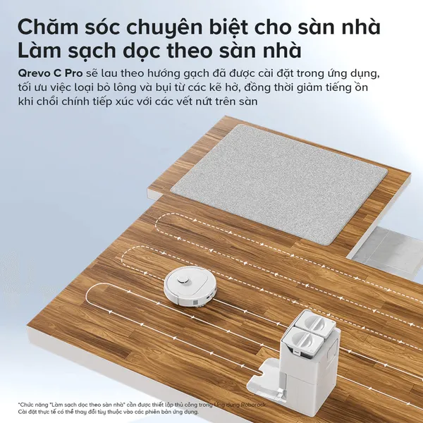 Robot Hút Bụi Lau Nhà Roborock Qrevo C Pro - Đen