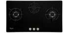 Bếp Gas Âm Whirlpool 90cm 3B Mặt Kính AKC930C/BLV, Đen
