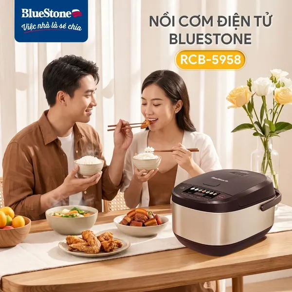 Nồi Cơm Điện Tử BlueStone RCB-5958 1.8 Lít