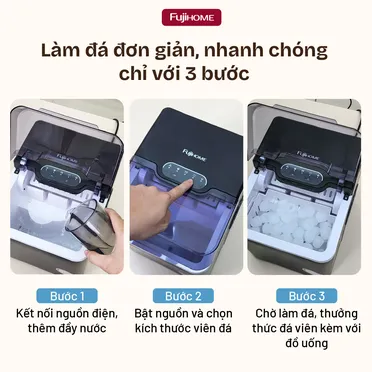Máy Làm Đá Viên Mini Fujihome IM1218 3