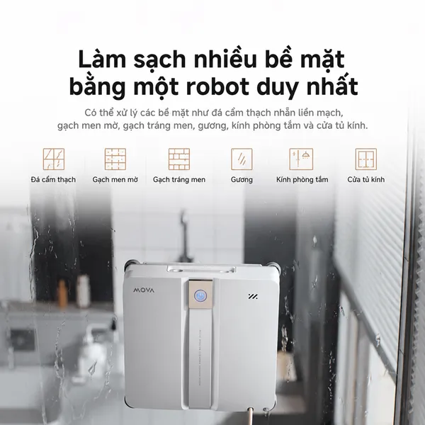 Robot Hút Bụi Lau Kính Mova N1