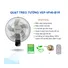 Quạt Treo Tường Có Remote E-Pro VEP-WF40-B1R 55W