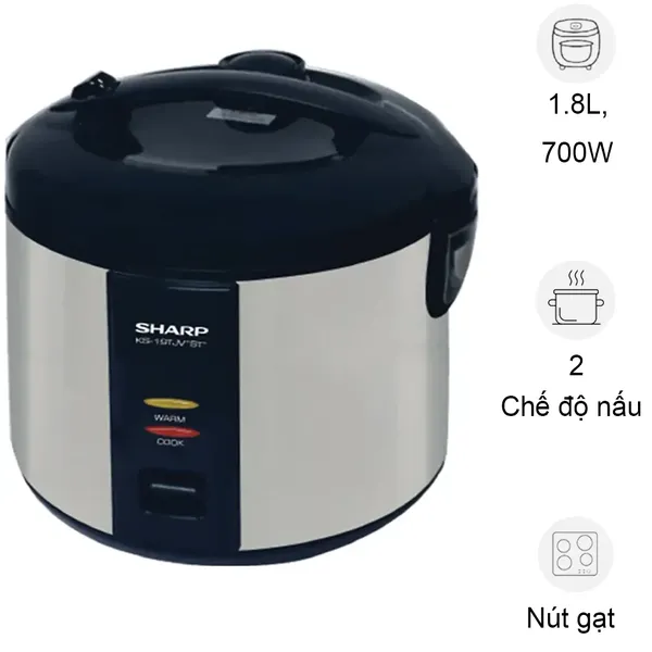 Nồi Cơm Điện Sharp KS-19TJV "ST" 1.8 Lít