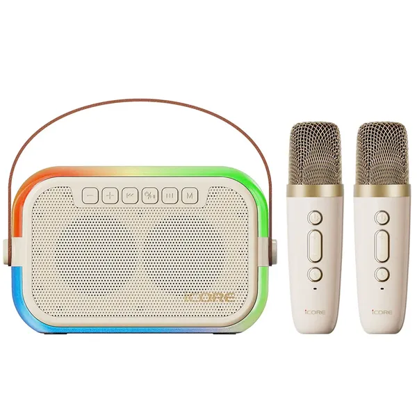Bộ Loa Karaoke Mini Bluetooth iCore ISM69 Kèm 02 Micro